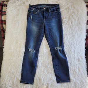 Rock & Republic Womens Jeans Size 8 M Berlin Ankle Skinny Medium Wash Distressed